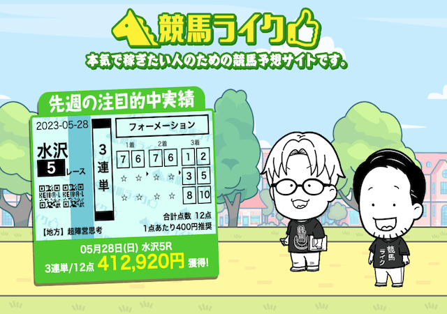 競馬ライクという競馬予想サイトのアイキャッチ画像