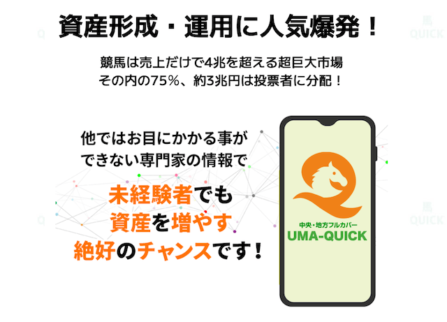 馬クイックという競馬予想サイトの基本情報について紹介する画像