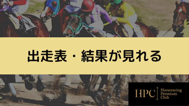 地方競馬のネット投票では出走表・結果が見れる