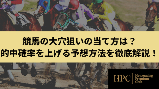 競馬の大穴狙いの当て方は？的中確率を上げる予想方法を徹底解説の画像