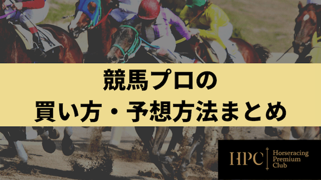 競馬プロの買い方・予想方法まとめの画像