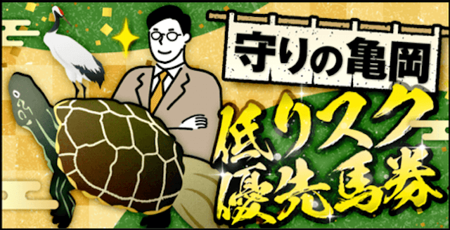 ウマはいぱーのおすすめ有料予想は「守りの亀岡低リスク優先馬券」であることを紹介する画像