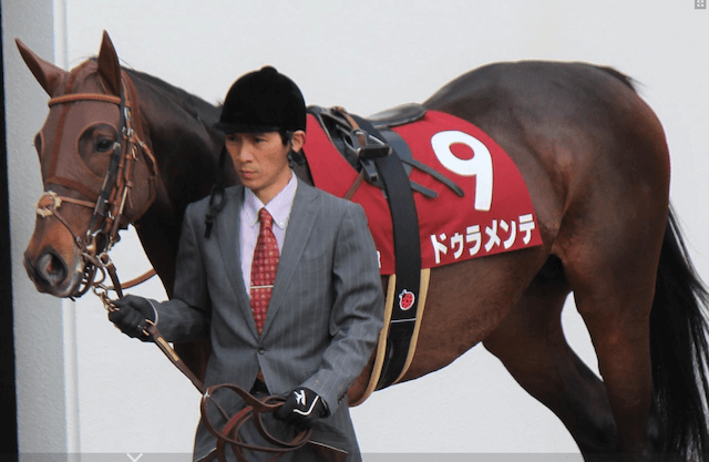 ドゥーラの父馬のドゥラメンテを紹介する画像